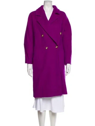 Pre-owned Max Mara Wool Peacoat In Purple