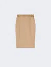 Max Mara Wool Pencil Skirt In Brown