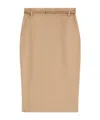 Max Mara Wool Pencil Skirt In Brown