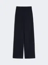 Max Mara Wool Piqué Trousers In Blue