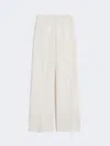 Max Mara Wool Piqué Trousers In Neutral