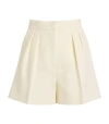 Max Mara Priamo High-rise Virgin Wool Shorts In White