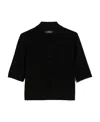 Max Mara Wool Polo Neck Sweater In Black