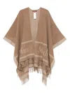 Max Mara Hildestd Cape In Brown