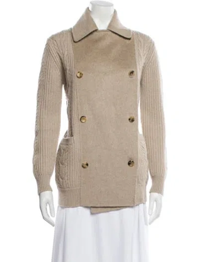 Pre-owned Max Mara Wool Printed Blazer In Neutral