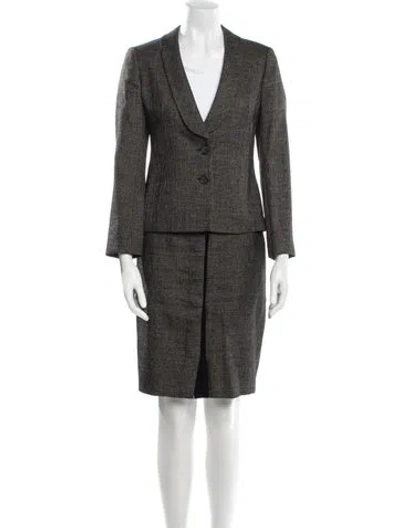 Pre-owned Max Mara Wool Printed Skirt Set