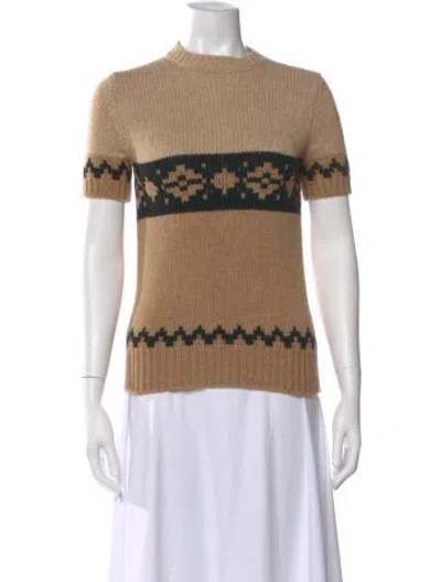 Pre-owned Max Mara Wool Printed Sweater In Brown