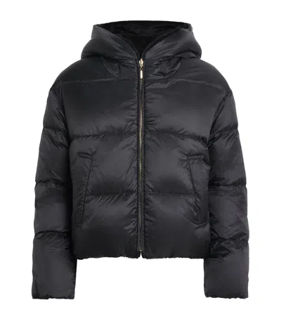 Max Mara Wool Reversible Quilted Jacket In Black