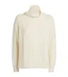Max Mara Wool And Cashmere Turtleneck Jumper In White