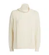 Max Mara Wool And Cashmere Turtleneck Jumper In White