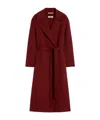 Max Mara Wool Robe Coat - Raspberry In Burgundy