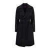 Max Mara Wool Robe Coat In Black