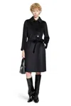 Max Mara Wool Robe Coat In Black