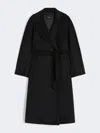 Max Mara Wool Robe Coat In Black