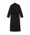 Max Mara Double-breasted Tailored Black Coat In Black