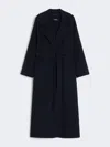 Max Mara Wool Robe Coat In Blue
