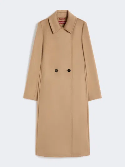 Max Mara Wool Robe Coat In Brown