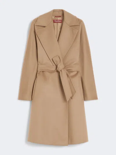 Max Mara Wool Robe Coat In Brown