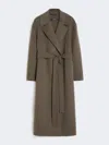 Max Mara Wool Robe Coat In Brown
