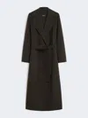 Max Mara Wool Robe Coat In Brown