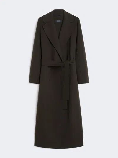 Max Mara Wool Robe Coat In Brown