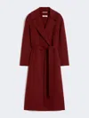 Max Mara Ludmilla Belted Cashmere Coat In Burgundy