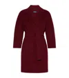Max Mara Short Double-faced Wool Coat In Burgundy