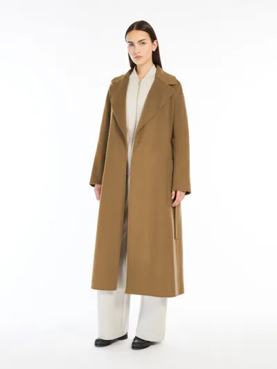 Max Mara Wool Robe Coat In Brown