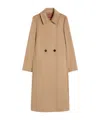 Max Mara Wool Robe Coat In Brown