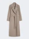 Max Mara Wool Robe Coat In Neutral