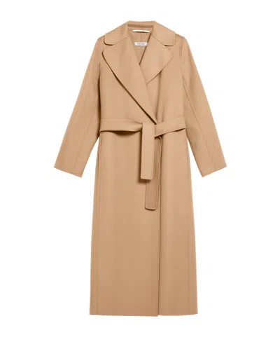Max Mara Manuela Icon Belted Camel Hair Coat In Nude