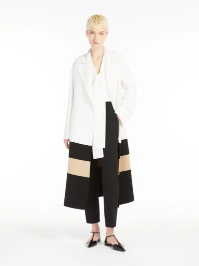 Max Mara Wool Robe Coat In White