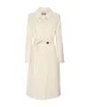 Max Mara Cappotto Bcollag In Lana Bianca Donna In White