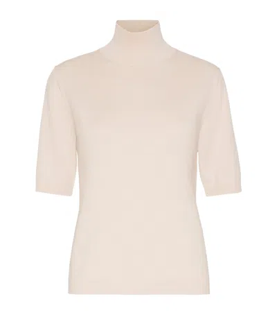 Max Mara Wool Roll-neck Sweater In Nude