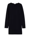 Max Mara Wool Round-necked Dress In Black