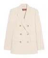 Max Mara Wool Satin Blazer In White