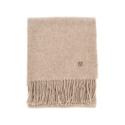Max Mara Wool Scarf In Beige
