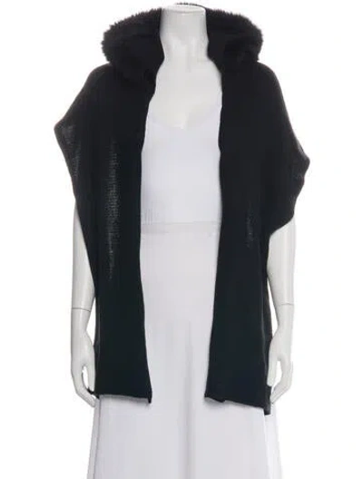 Pre-owned Max Mara Wool Scarf In Black