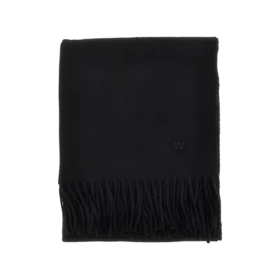Max Mara Wool Scarf In Black