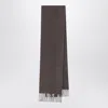 Max Mara Wool Scarf In Dove Grey In Gray