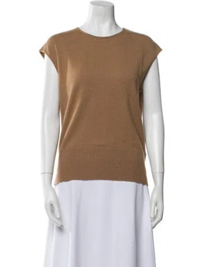 Pre-owned Max Mara Wool Scoop Neck Sweater In Neutral