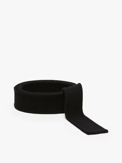 Max Mara Wool Self-tie Belt In Black