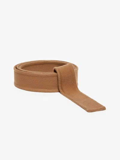 Max Mara Wool Self-tie Belt In Brown Bronze