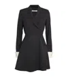 Max Mara Sella Wool Gabardine Mini Dress In Black