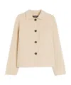 Max Mara Wool Shacket In Nude