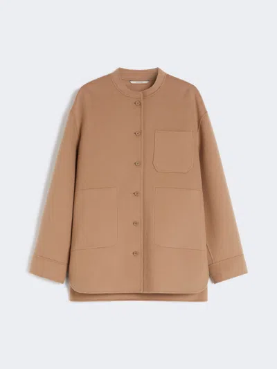 Max Mara Wool Shacket In Brown