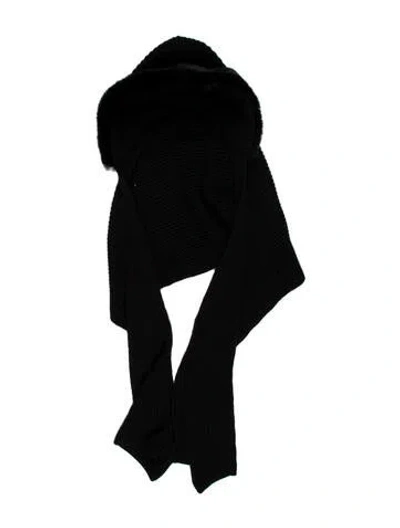 Pre-owned Max Mara Wool Shawl In Black