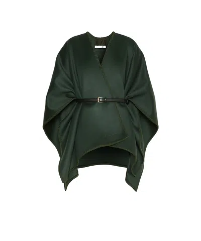 Max Mara Wool Shawl In Green