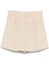 Max Mara Wool Shorts In Beige