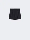 Max Mara Wool Shorts In Black